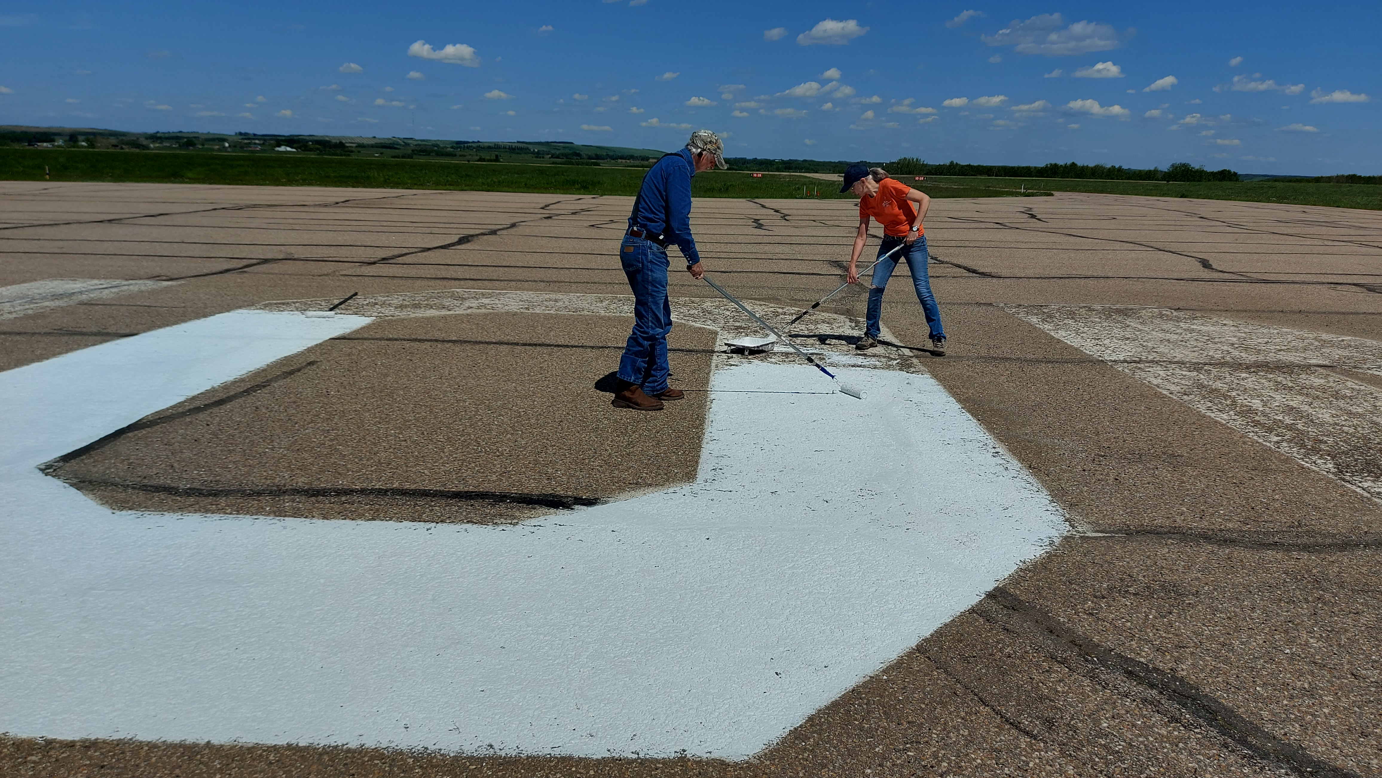 Painting The Airport Lettering – Fly YVG